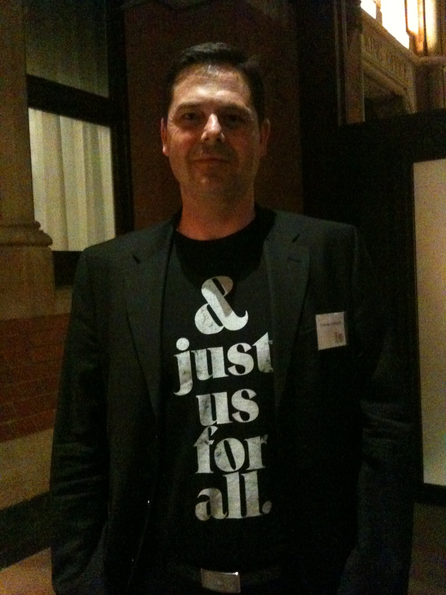 Graeme in And just us for all t-shirt