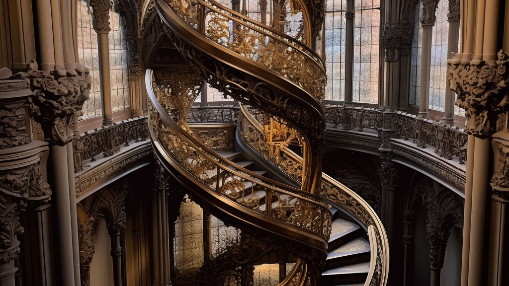 Spiral staircase, upward spiral of faith development